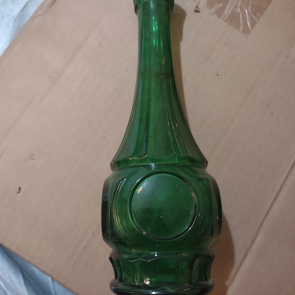 Wheaton Accents Vintage Wheaton Emerald Green Bullseye Bud Vase